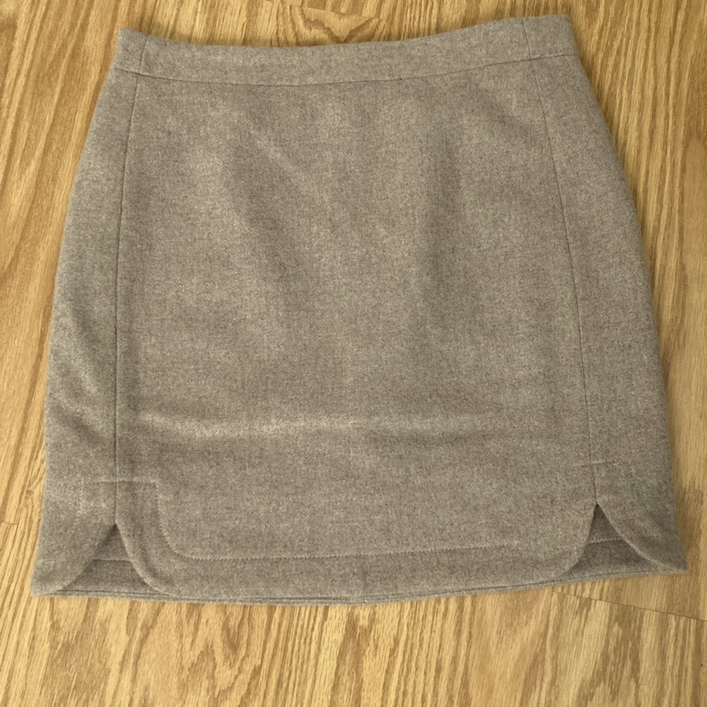 J.Crew wool mini skirt size 00 in taupe